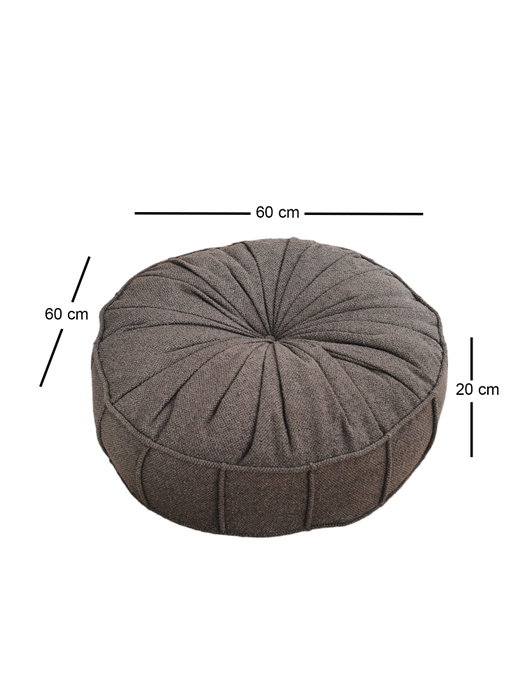 Atelier Del Sofa Cojín Teddy Antracita 60x60cm 100% Tela TEDDY